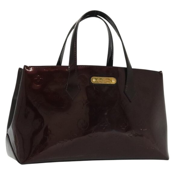 LOUIS VUITTON Monogram Vernis Wilshire PM Hand Bag Amarante - Picture 11 of 15
